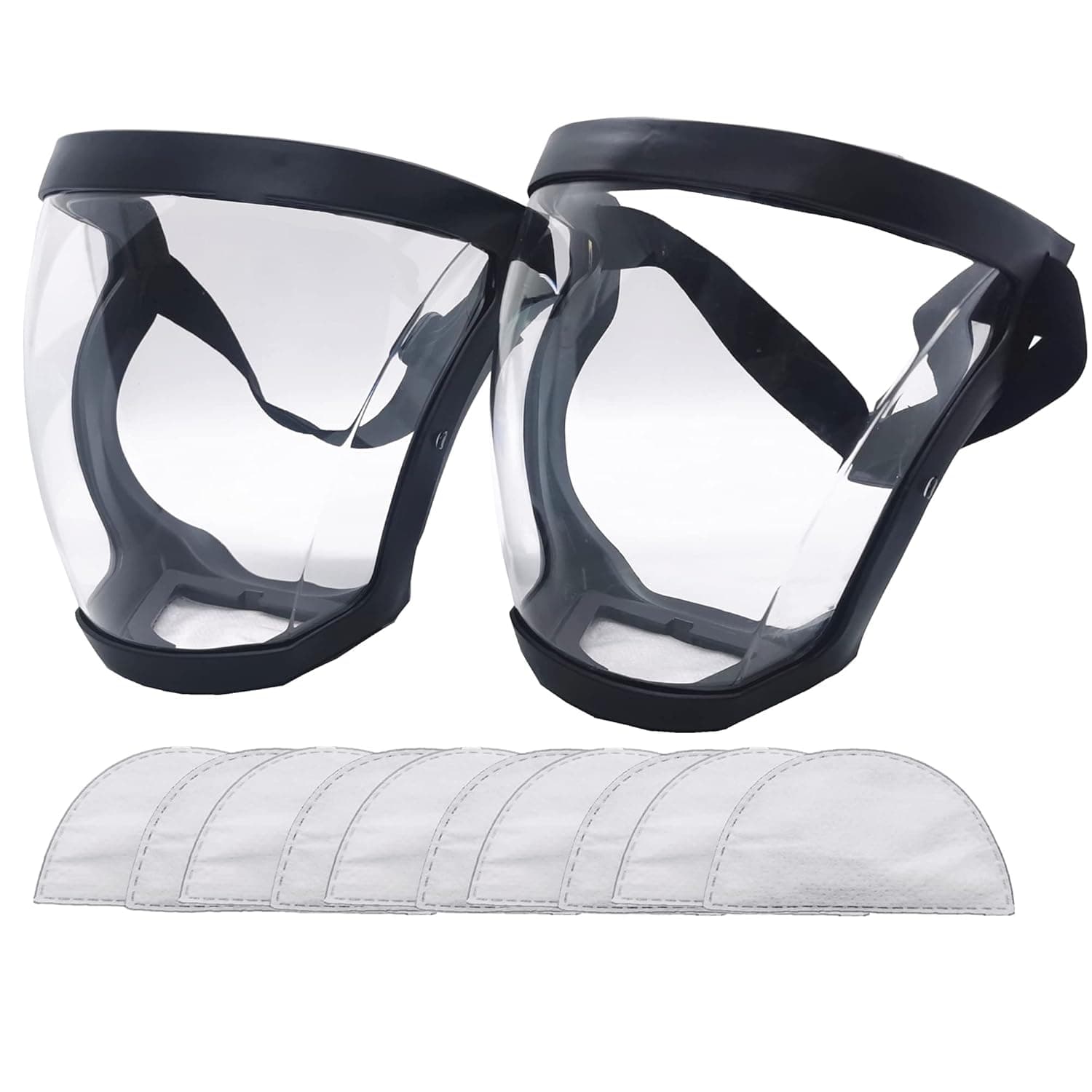 biondo beverly hills 【2PACK】 Transparent Anti-spray Face Shield Kitchen Protective Mask Splash-proof Full Face Cover Unisex Clear Goggles Kitchen Tools with PM2.5 filter