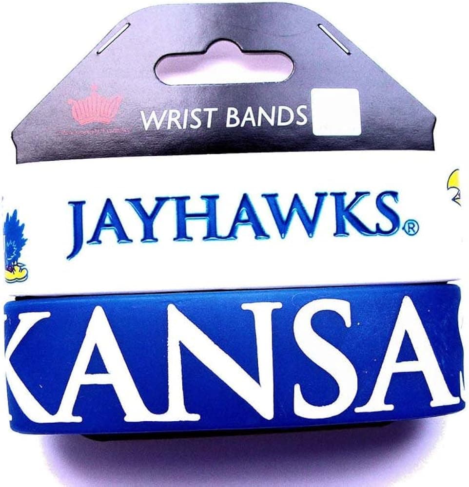Kansas Jayhawks Rubber Wrist Band (Set of 2)