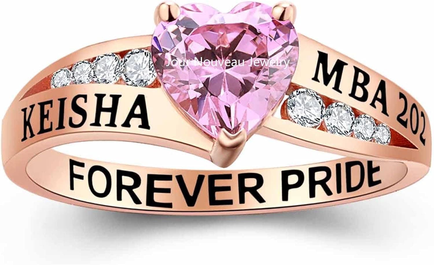 Jour Nouveau Jewelry Women's class ring for high school and college graduates sterling silver