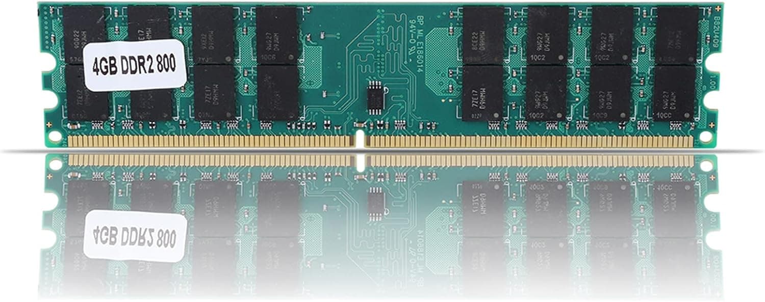 Ciglow DDR2 RAM Module, 4GB 800MHz 240 Pin DDR2 Memory Module Fast Data Transmission RAM DDR2 Module Desktop Memory RAM Module for AMD System.