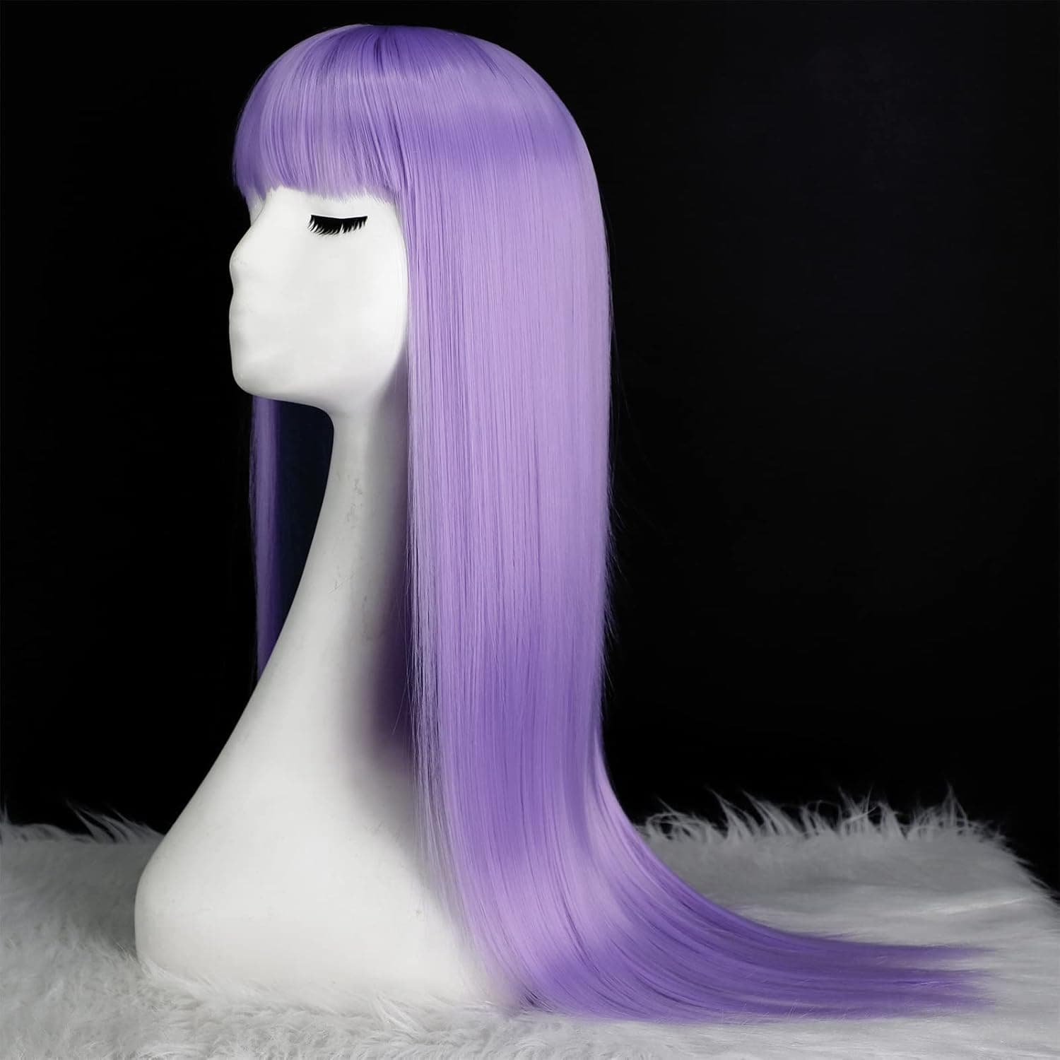 Vigorous Purple Wigs Long Purple Wigs for Women Cosplay 26 Inch Straight Colorful Wigs