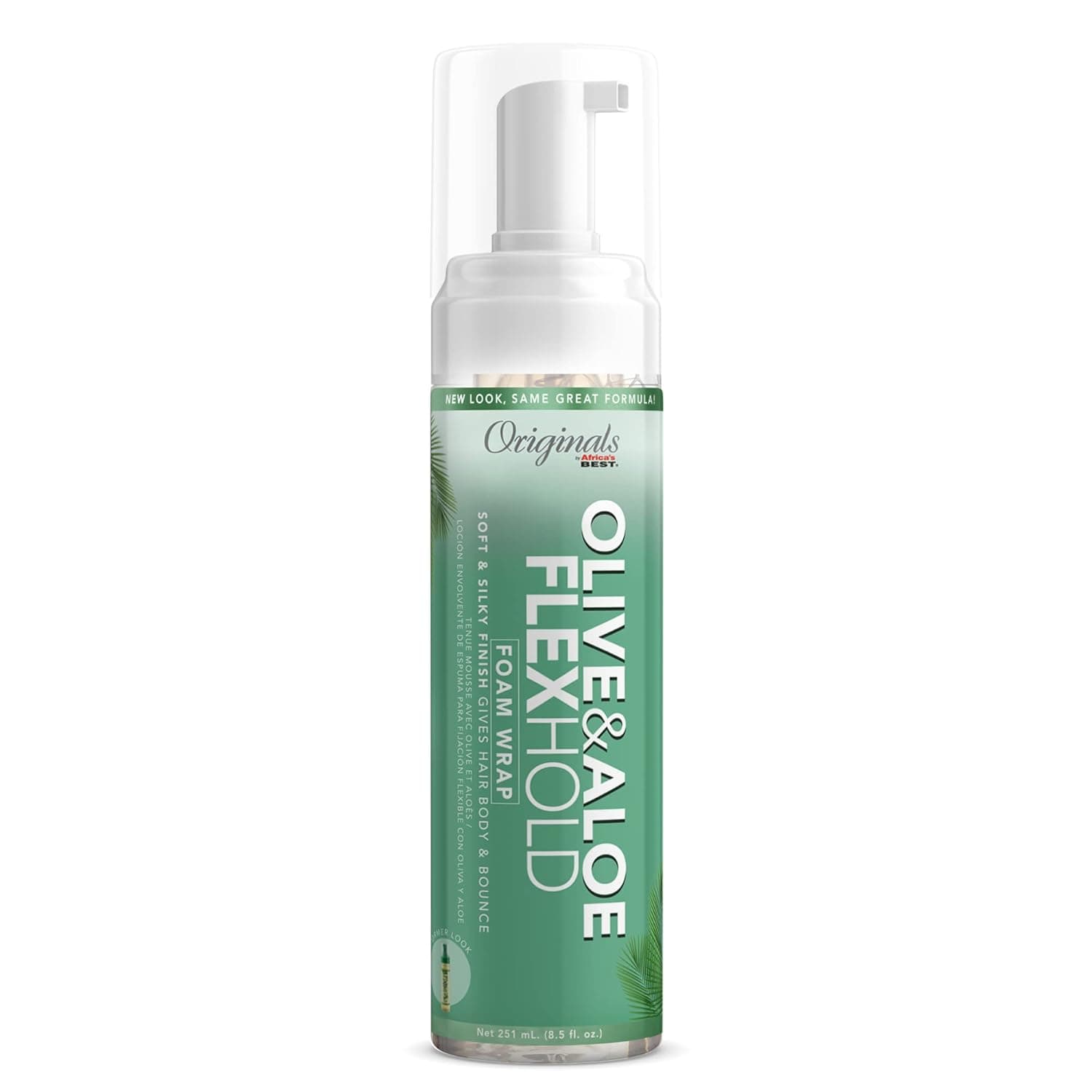 Originals by Africa's Best Olive Oil Foam Wrap Lotion, 6.5oz Bottle, Natural Conditioning, Alcohol Free Flexible Hold, Moisturizes and Helps Strengthen Hair