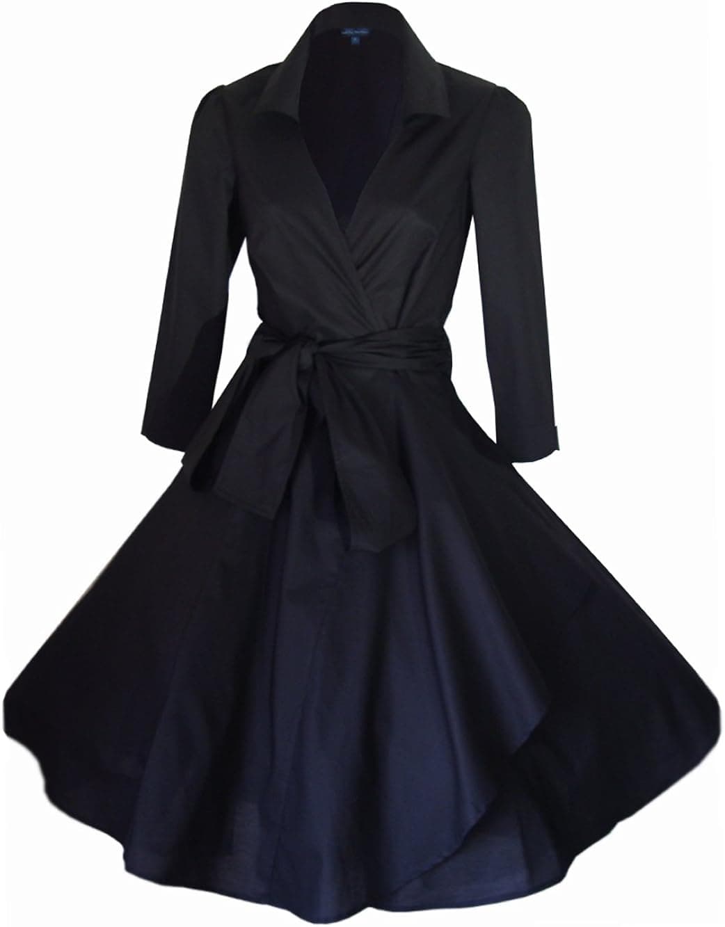 look for the stars Women's 3/4 Length Sleeves 50's Style Rockabilly Dress