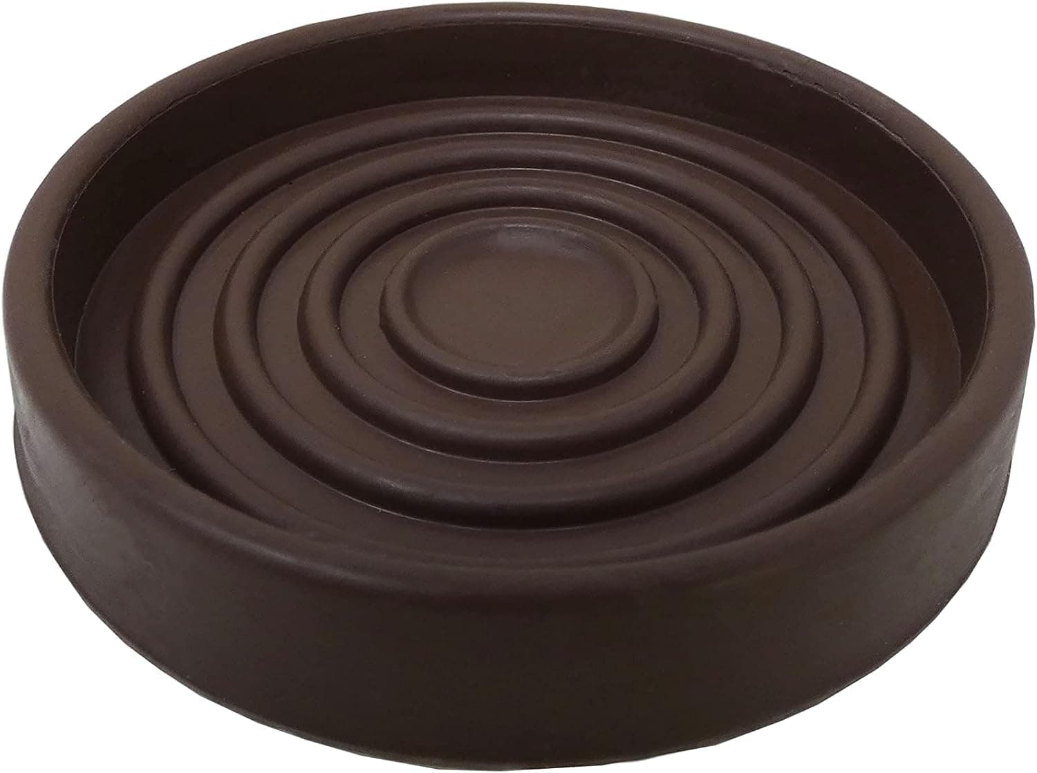 Shepherd Hardware 9067E 9067 3-Inch Round Rubber, Brown, 2-Pack Furniture Cup, 2 Count