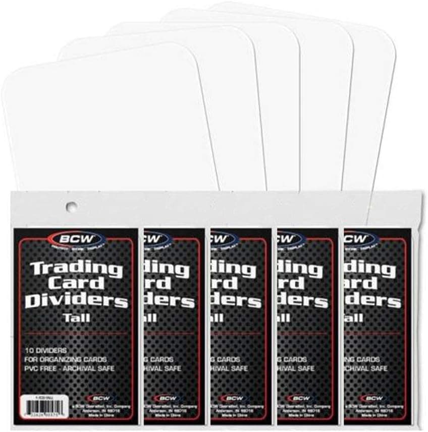 BCW Tall Trading Card Dividers - 50 ct