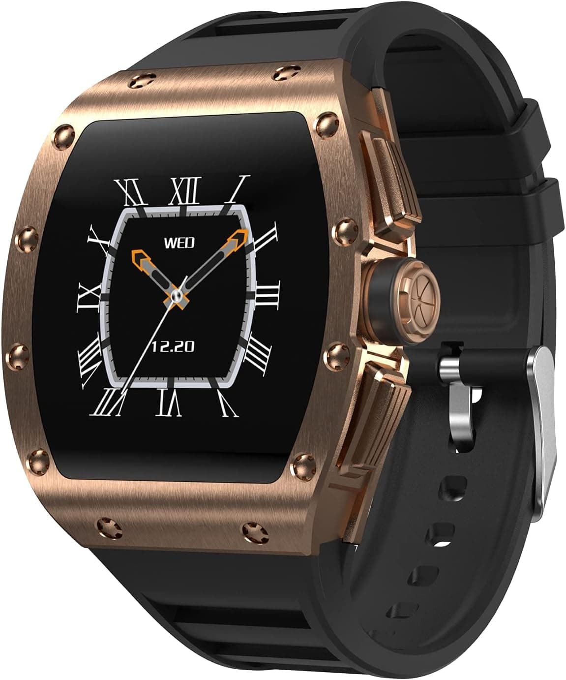 Sanag Smart Watch IP68 Waterproof 10 Sport Modes Sleep Tracker, 1.3" TFT Smartwatch with Pedometer, Fitness Tracker for Android iOS Compatible iPhone Samung, Heart Rate Monitor for Men Women Gold