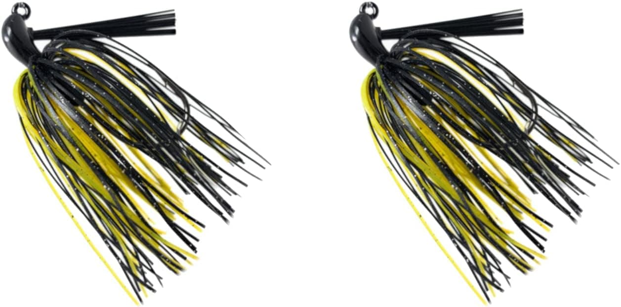 Reaction Tackle Tungsten Flipping Jig for Bass Fishing – Weedless Design with 97% Pure Tungsten Jig Head and Silicone Skirt - Also for Pike, Walleye and Muskie and More (2-Pack)