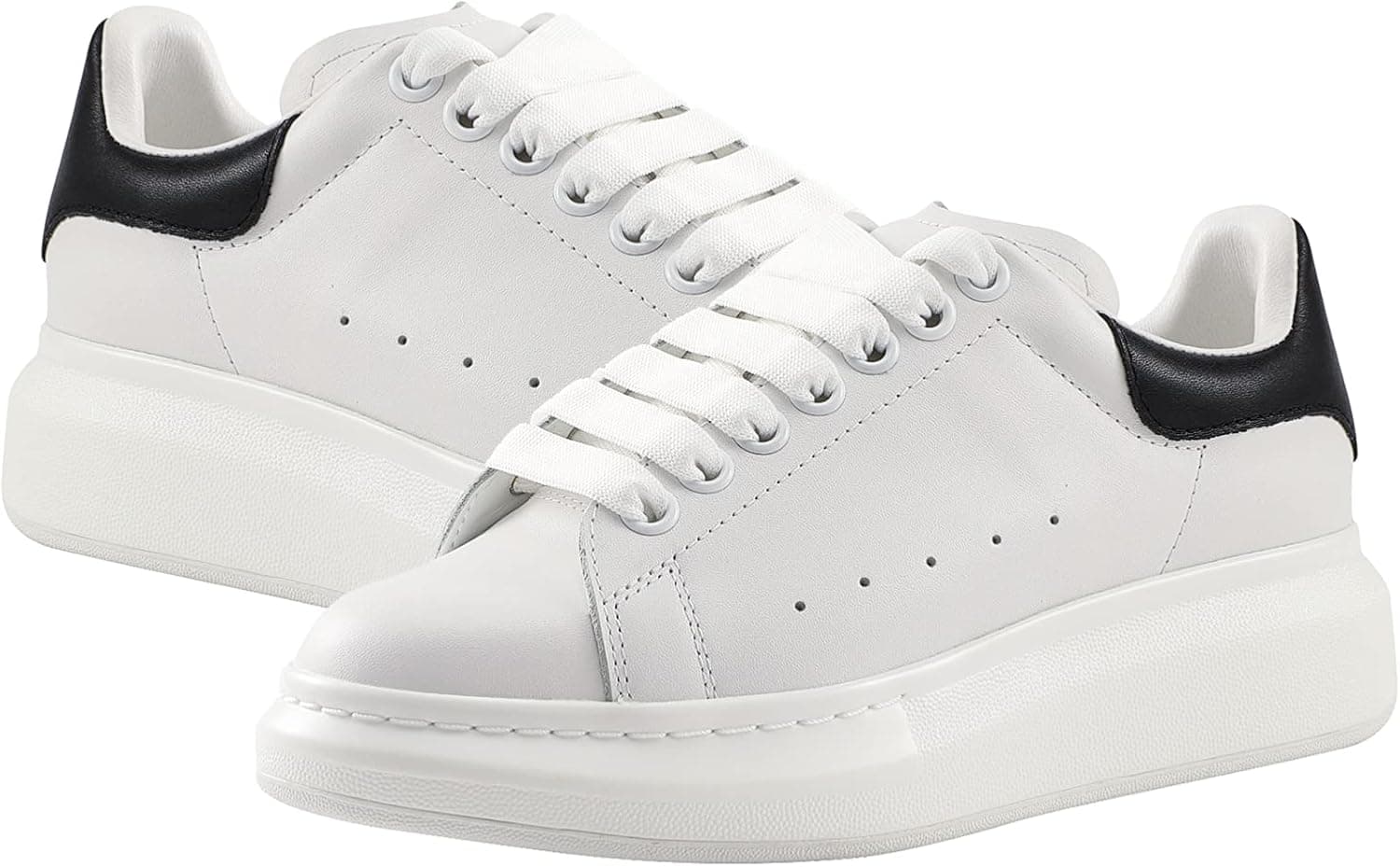mengchengying Women’s Clatform Platform Shoes with Low-Top Lace-Up