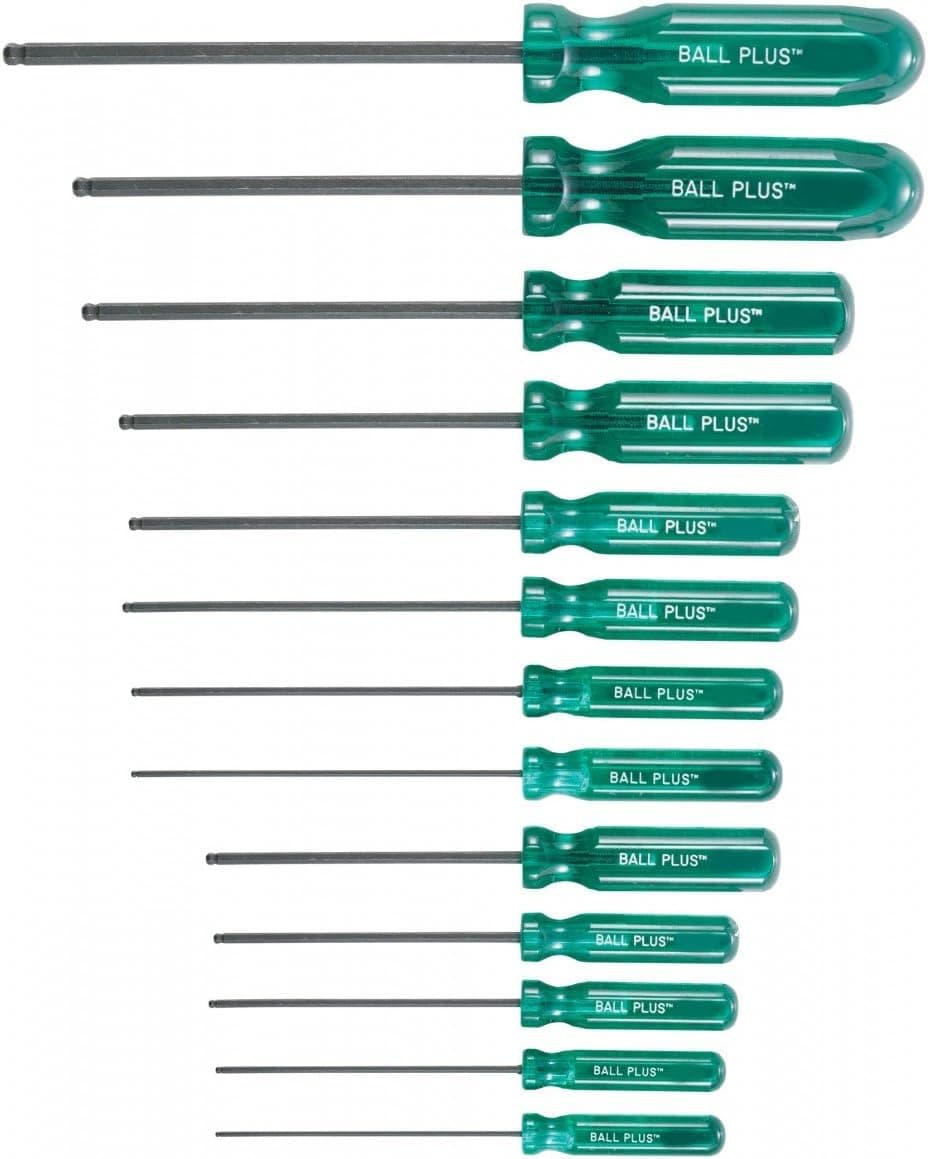 Allen 56182 13 Piece SAE Ball Plus Screwdriver Handle Hex Key Set