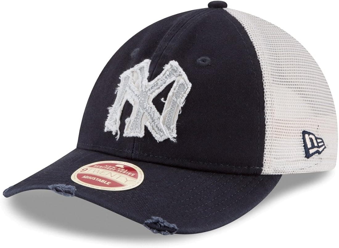 New Era New York Yankees MLB 9Twenty Cooperstown Frayed Twill Mesh Back Hat