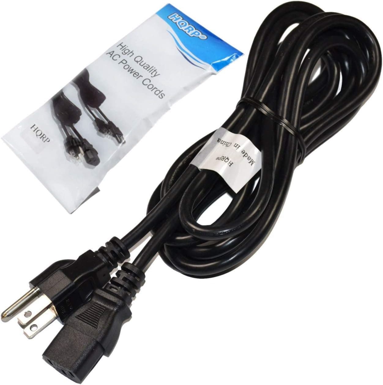 HQRP 10ft AC Power Cord fits Vizio SV470M SV470XVT1A SV471XVT SV472XVT VF550M VF550XVT1A HDTV TV LCD LED Plasma Mains Cable, UL Listed