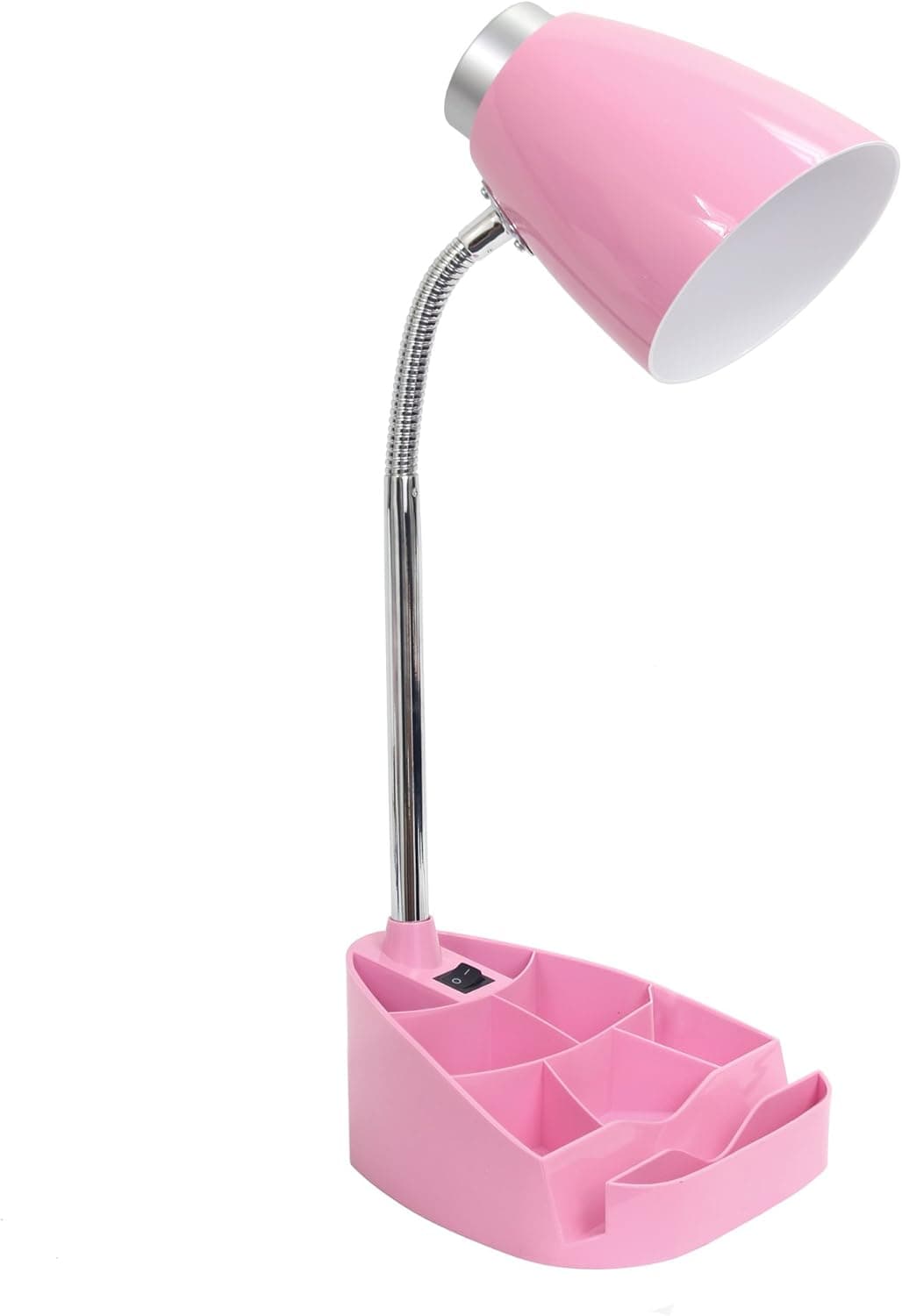 Limelights LD1002-PNK Gooseneck Organizer iPad Stand or Book Holder Desk Lamp, Pink 6.5 x 6.5 x 18.5