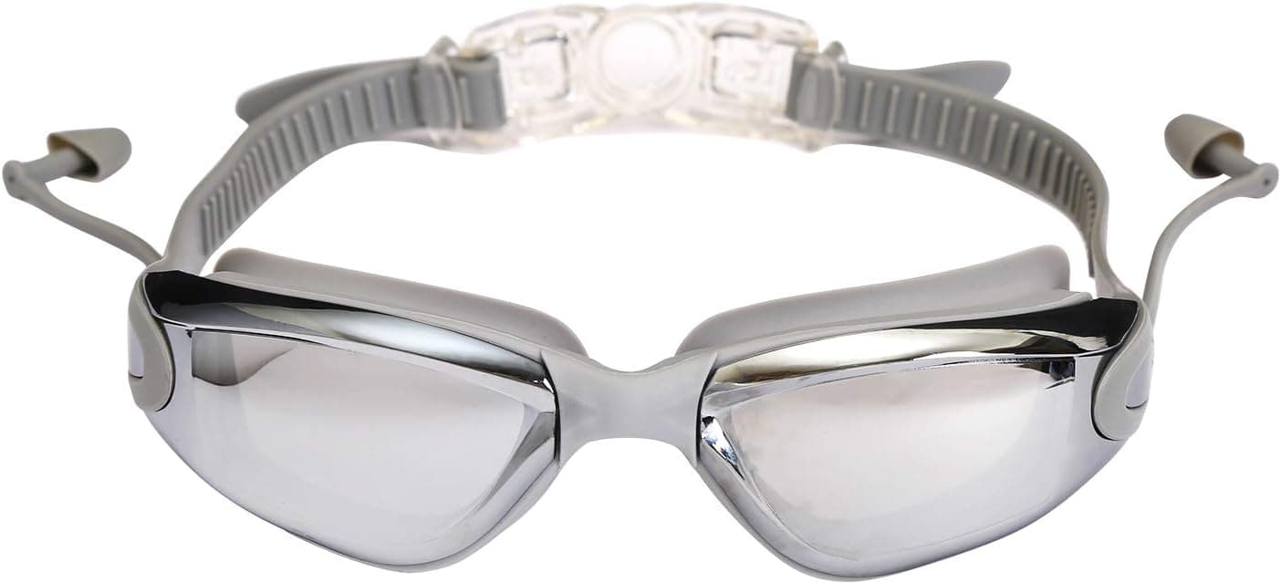YUELANG Swim Goggles, No Leaking Anti-Fog UV Protection Swimming Goggles, Professional Swim Glasses Set with Free Protection Case, Nose Clip and Ear Plugs for Adult Men Women Youth kids(Age 8-14)