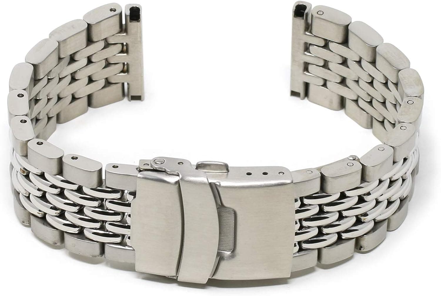 StrapsCo Stainless Steel Beads of Rice Watch Bracelet Band Strap - Choose Your Color - 18mm 19mm 20mm 21mm 22mm 24mm