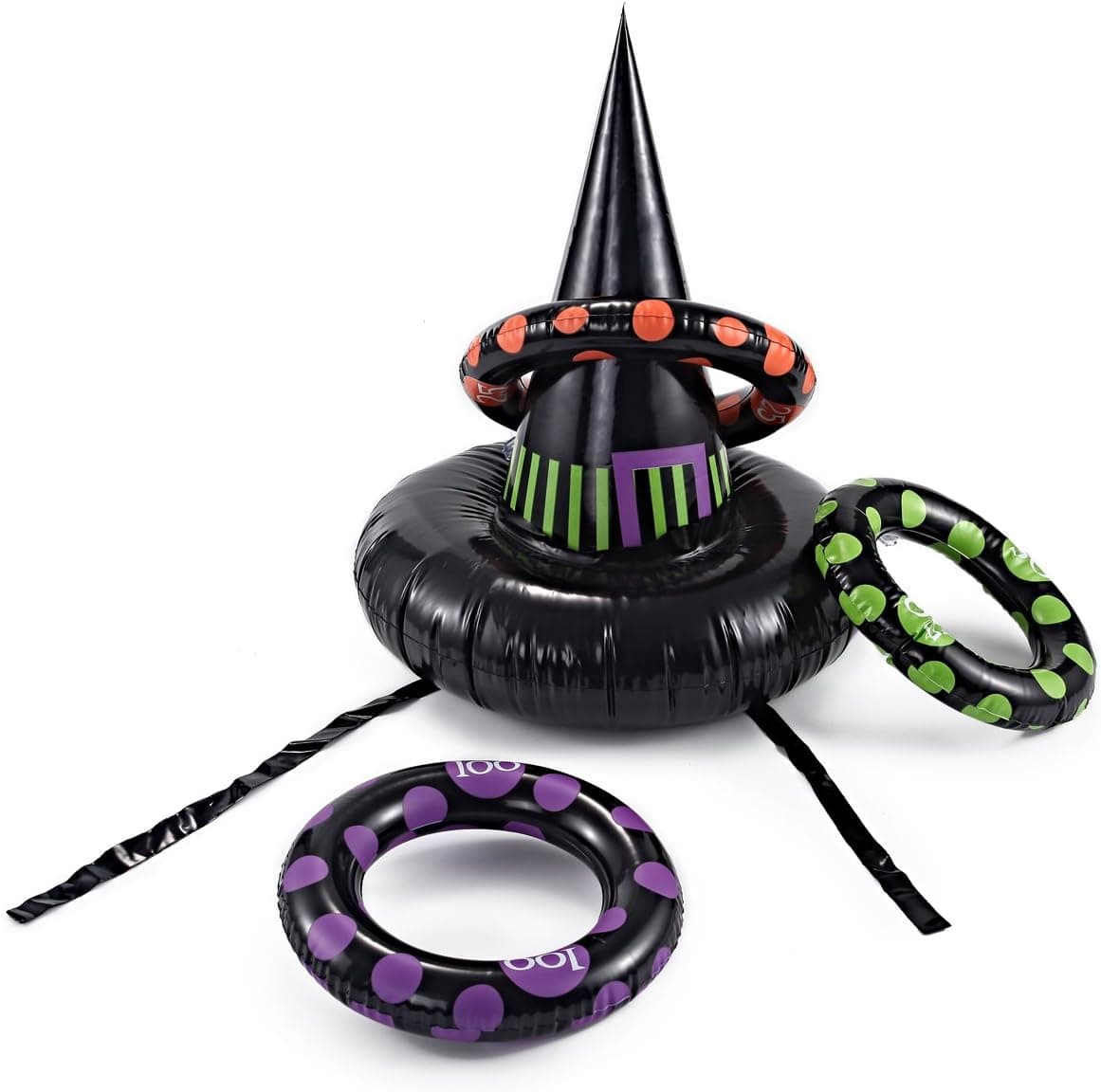 Inflatable Witch Hat Ring Toss Game, Perfect Halloween Games for Halloween Party Favors – One Size Fit All (2)