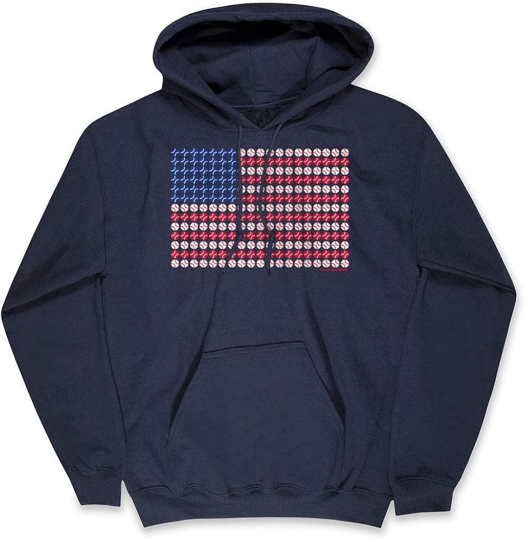 ChalkTalkSPORTS Baseball Standard Sweatshirt | Patriotic Baseball | Youth and Adult Sizes