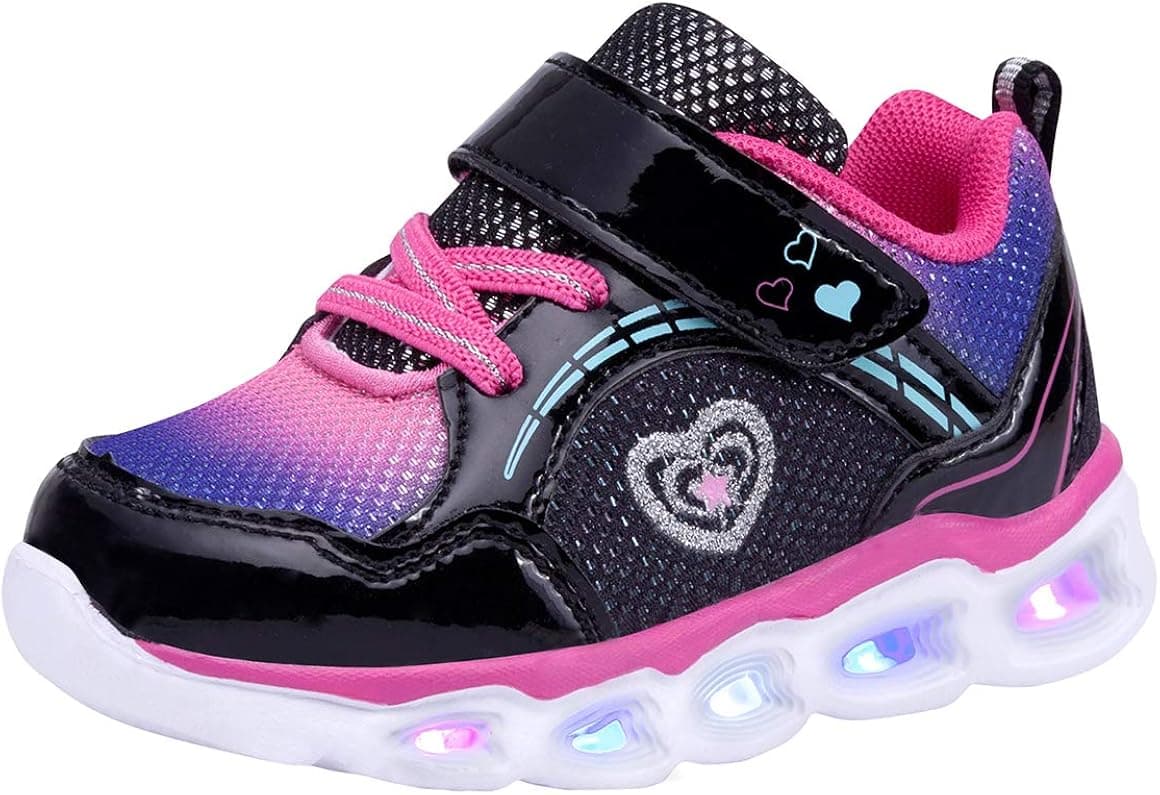 COODO Toddler Boys Girls Light Up Shoes Little Kids Flashing Led Sneakers