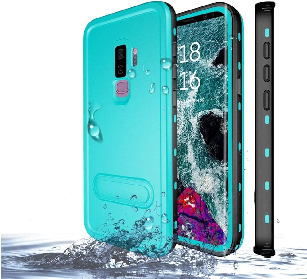 Samsung Galaxy S9 Plus Waterproof Case, Full-Body Rugged Holster Case with Built-in Screen Protector and Kickstand for Galaxy S9+ Plus (2018 Release)