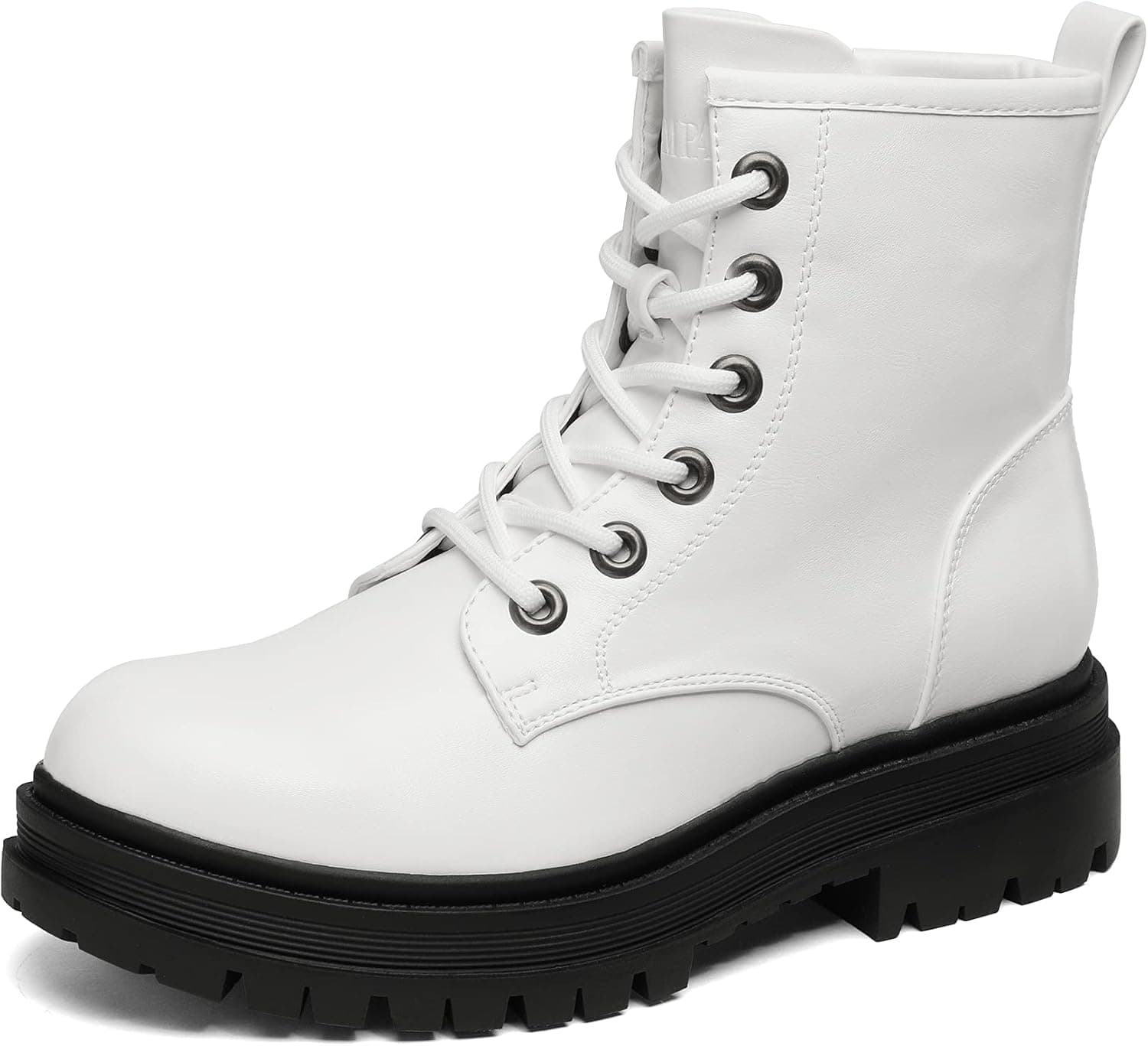 DREAM PAIRS Black Lace-up Combat Boots Ankle Booties for Women