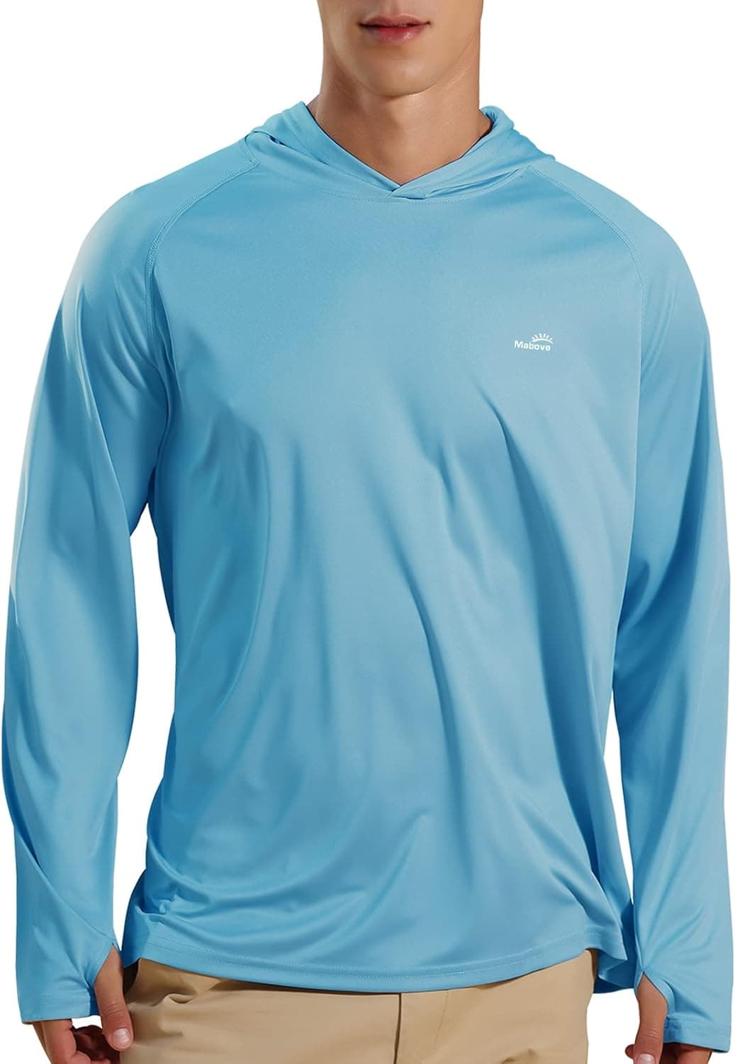 Men's UPF 50+ Long Sleeve Sun Shirts UV Protection Hoodie Rash Guard Hiking Fishing Swim T Shirt