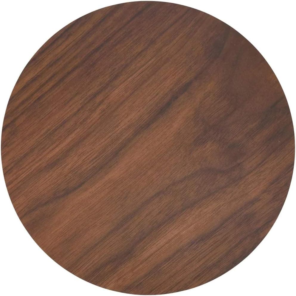 Fennco Styles Natural Wood Print Decorative MDF Cork Placemats 15 x 15, Set of 4 - Heat Resistant Insulation Round Wood Table Mats for Home Décor, Dining Table, Banquets and Family Gathering