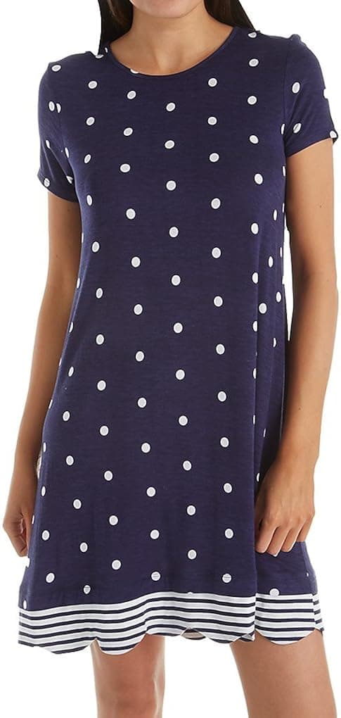 Jockey Women's Short Sleeve Dot Stripe Sleepshirt