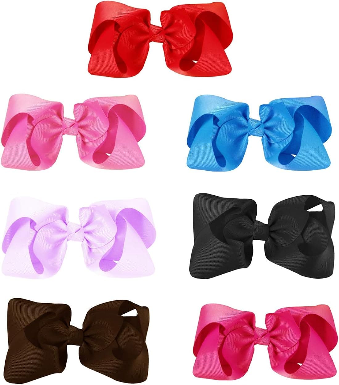 HipGirl Boutique Hairbow Grosgrain Ribbon Bows Clips For Girls Babies Teens Kids Toddlers Adults. Alligator Clip For Pigtails,Ponytails. Hair Accessories To Match Outfits,Dresses