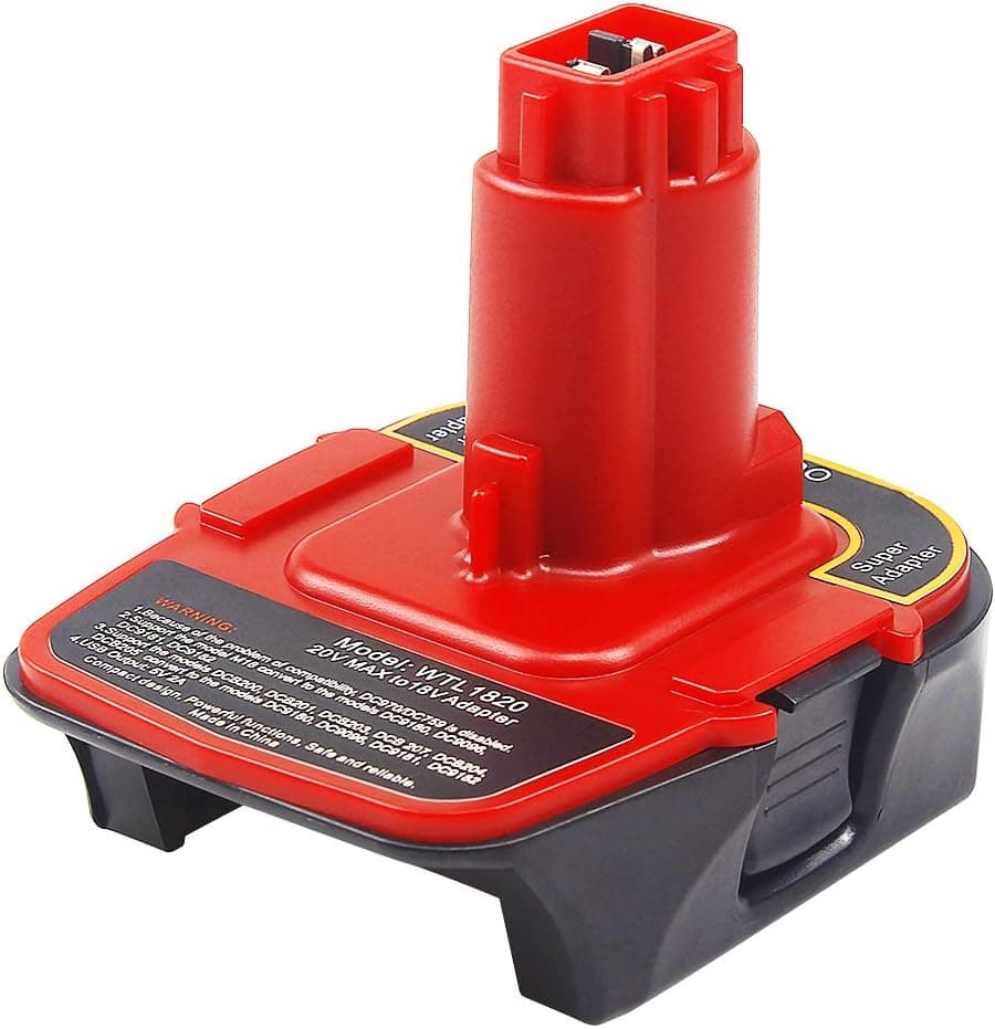 AMICROSS Replacement for 18V to 20V USB Battery Adapter Dewalt DCA1820,Converts Milwaukee M18 or Dewalt 20v Li-ion Batteries to Be Compatible with XRP Tool DC385B Equivalent to NiCd Battery DC9096