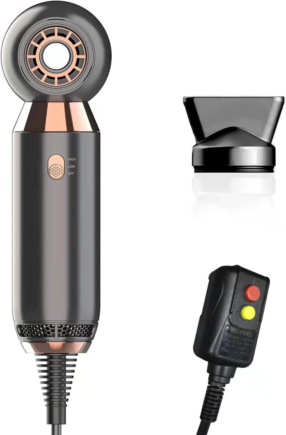 Portable Hair Dryer - 800W Constant Heat Control Hairdryer Protect Hair, with ALCI Safety Plug High Airflow Lightweight Mini Blow Dryer for Home Hotel and Travel