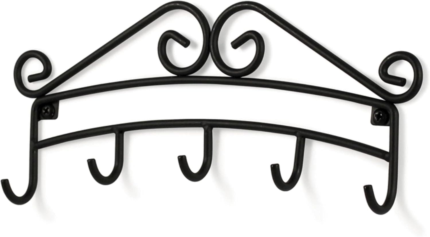 Spectrum 9.3 in. L Black Steel Small Traditional Key Rack 1 pk