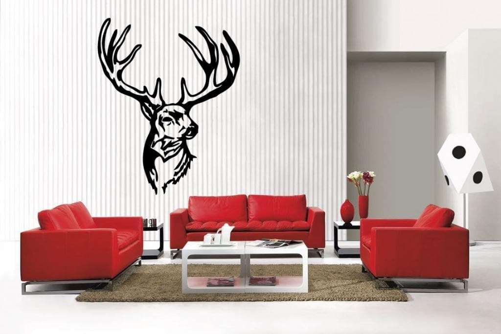 Newclew DEER SCENERY FAMILY MAN CAVE KIDS ROOM removable Vinyl Wall Decal Home Décor Large