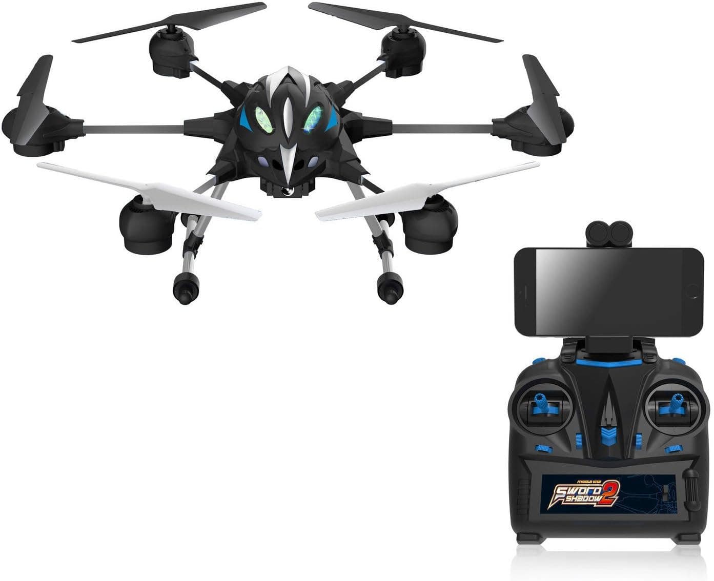 Riviera RC Pathfinder Hex Copter Wi-Fi Drone with 3D App, Black
