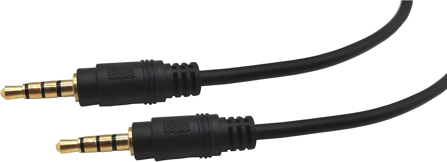 Traovien 3.5mm Splitter Cable, 3.5mm 1/8" TRRS Stereo Plug Male to 4 Female Audio AUX Headphone Splitter Cable for Headset 3.5mm Audio Headphone (1Ft)(3.5mm 4pole 1 M/4 F)