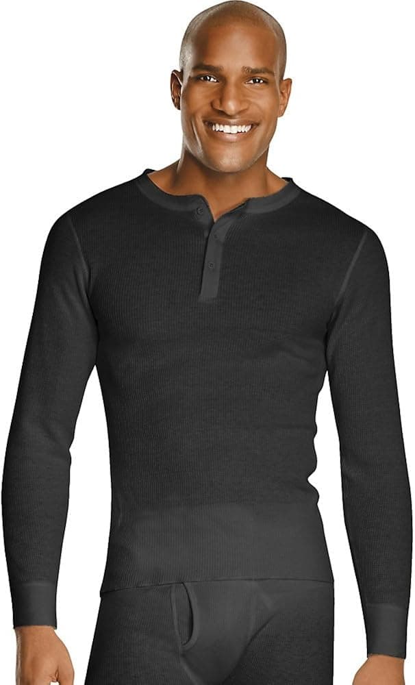 14510-Hanes X-Temp Men's Thermal Henley