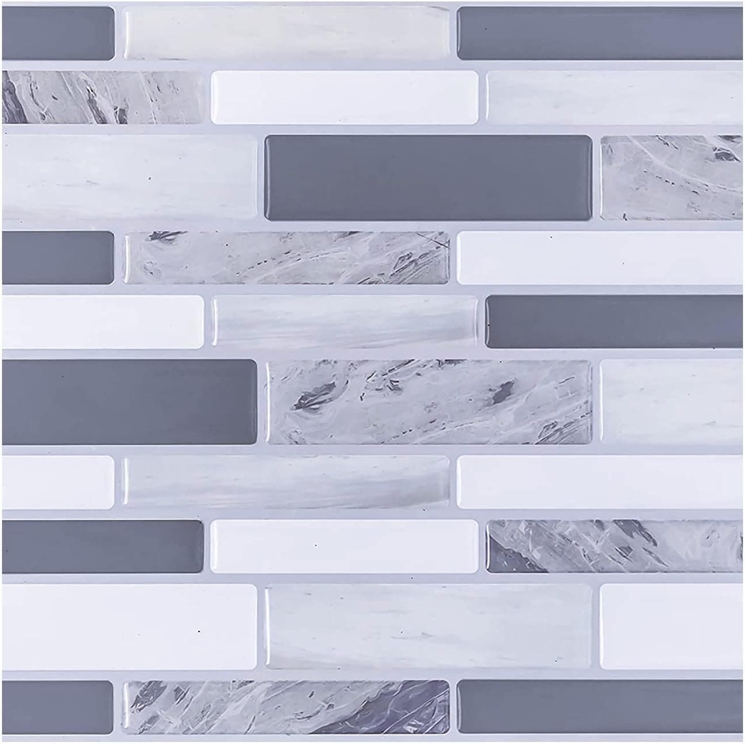 1 Set 10 pcs Self Adhesive Tile 3D Wall Sticker DIY Home Decoration Waterproof Sequin Wall Sticker for Kitchen Bathroom