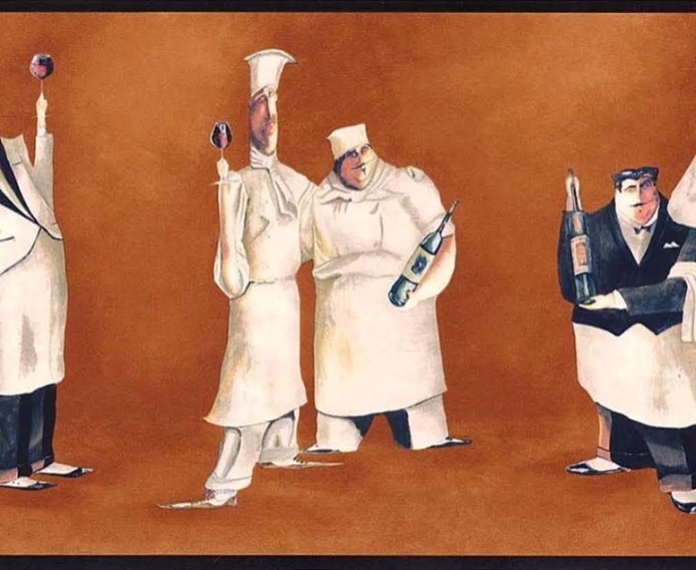 Fat Chef Wallpaper Border Bm9010b Cafe Kitchen Italian Chef Decor