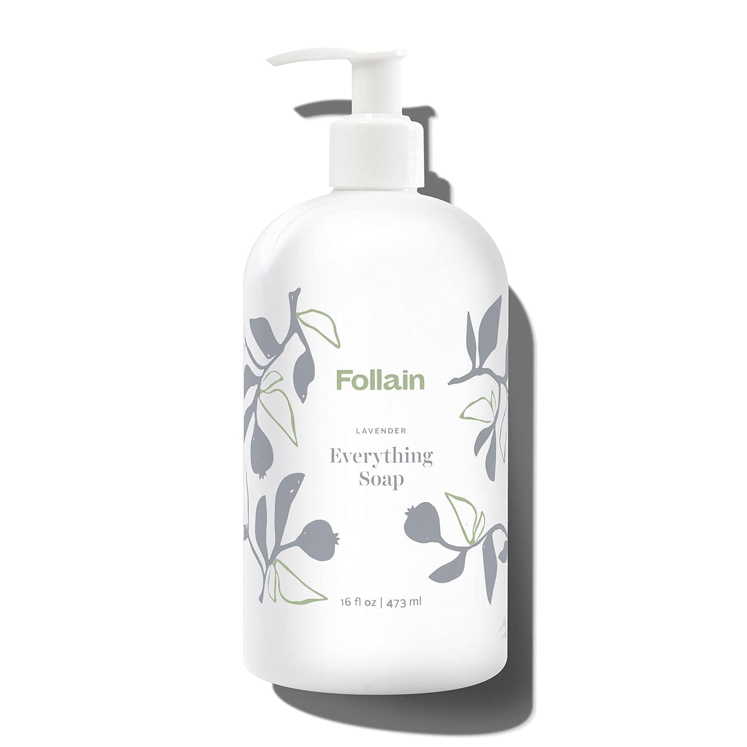 Follain Everything Lavender Liquid Hand Soap | Moisturizing Hand Wash, Skin-Softening, Gentle, Biodegradable Castile Soap for Bathroom and Kitchen, Essential Oils, Non-Toxic, Cruelty Free, 16 fl oz