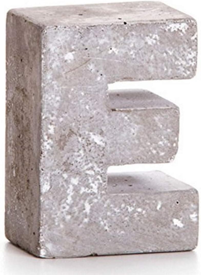 Darice Mini Decor 3.125 inches Cement Letter E