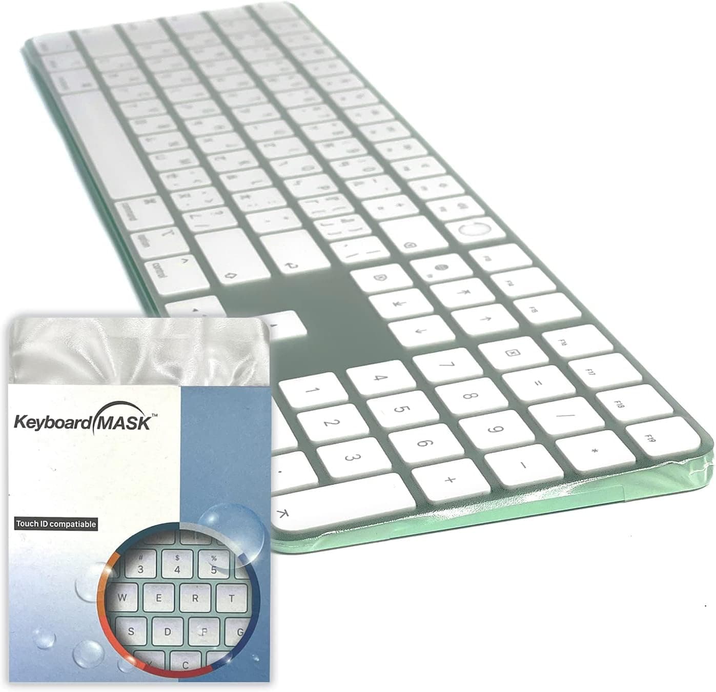 KeyboardMask Matte Finish Keyboard Cover Compatible with 2021 iMac Apple Wireless Magic Keyboard with Numeric, 0.12mm Ultra Thin Fully Covered Flat Style Wipeable Anti-Dust Protector