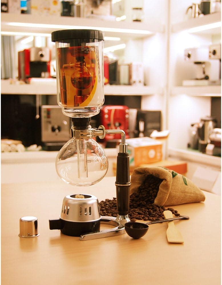 Cosy-YcY Coffee Maker 5-Cup Coffee Syphon / Vacuum Glass Coffee Maker Coffee Brewer (Coffee Syphon)
