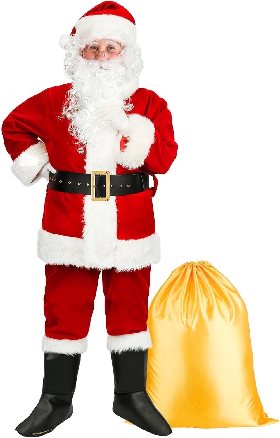Santa Claus Costume Santa Suits Santa Claus Costumes Christmas Costume for Adult (Red, S/M)