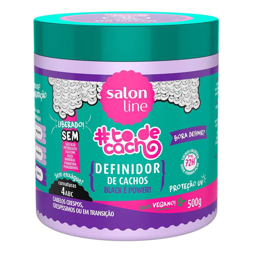 Linha Tratamento (#ToDeCacho) Salon Line - Definidor De Cachos {Bora Definir} Black e Power 500 Gr - (#IHaveCurls Collection - Curl Definer {Let's Define} Black & Power Net 17.68 Oz)