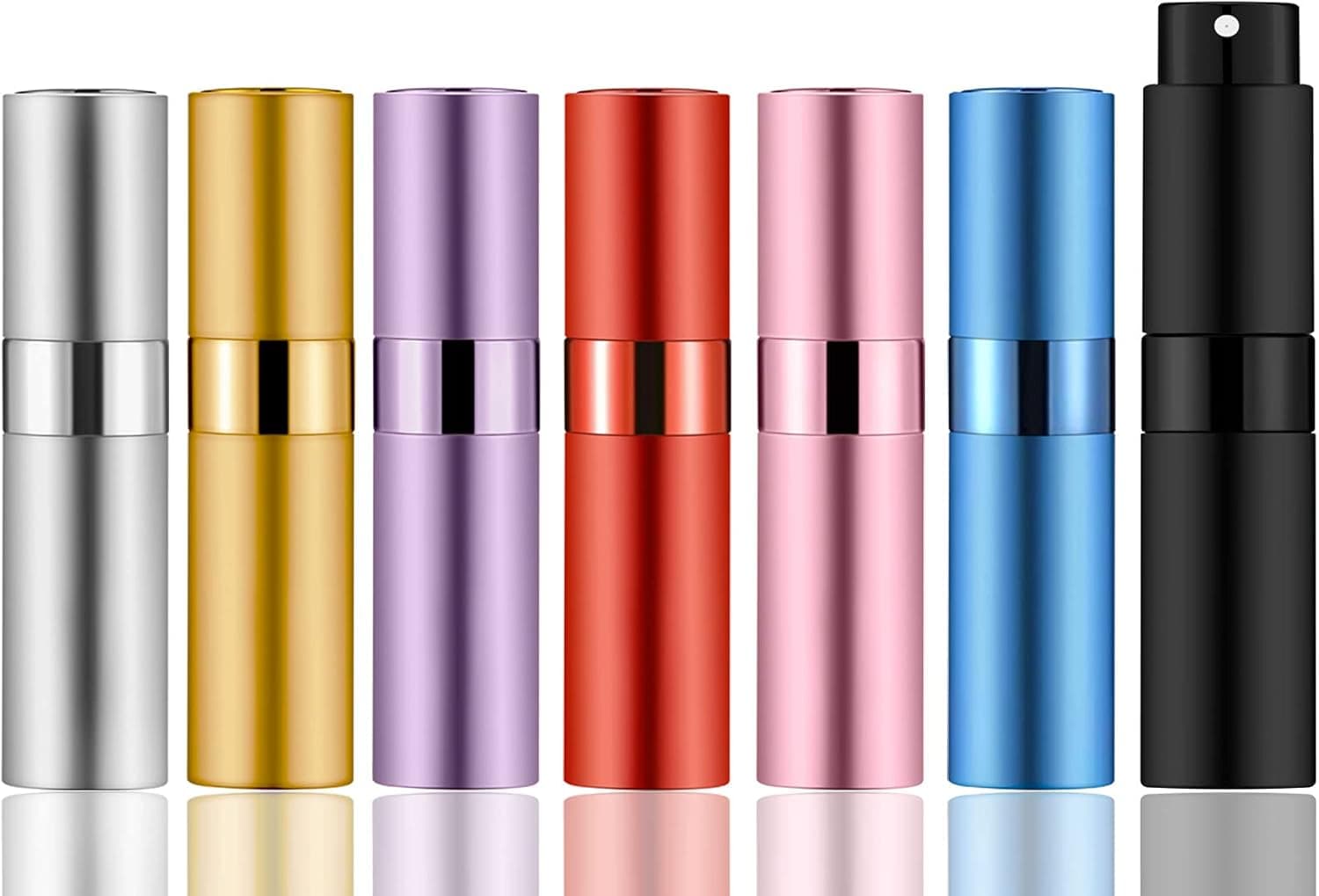 IRON BILL 7 PCS/8ML Portable Perfume bottles, Mini Empty Refillable Cologne Atomizer, Pocket Travel Perfume Liquid Sprayer