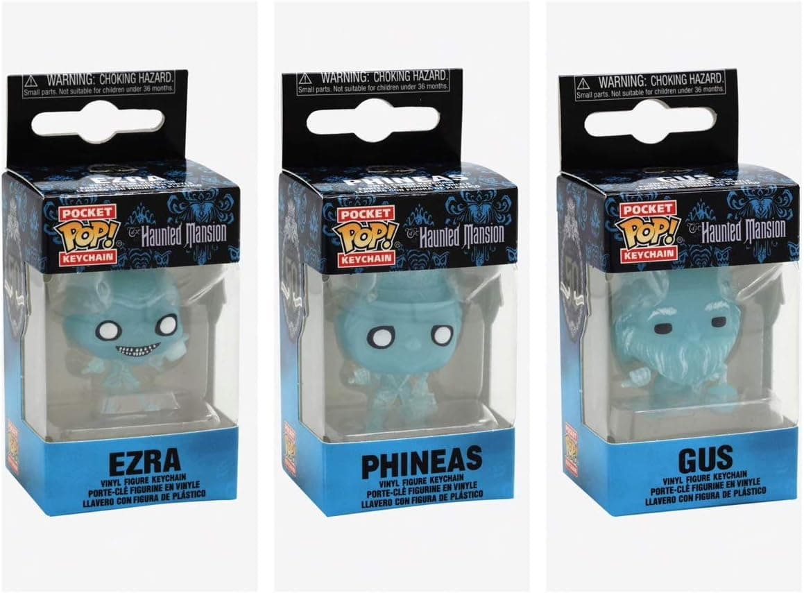 Funko Pocket POP! Keychain - Haunted Mansion Bundle - Includes Phineas/Ezra/Gus