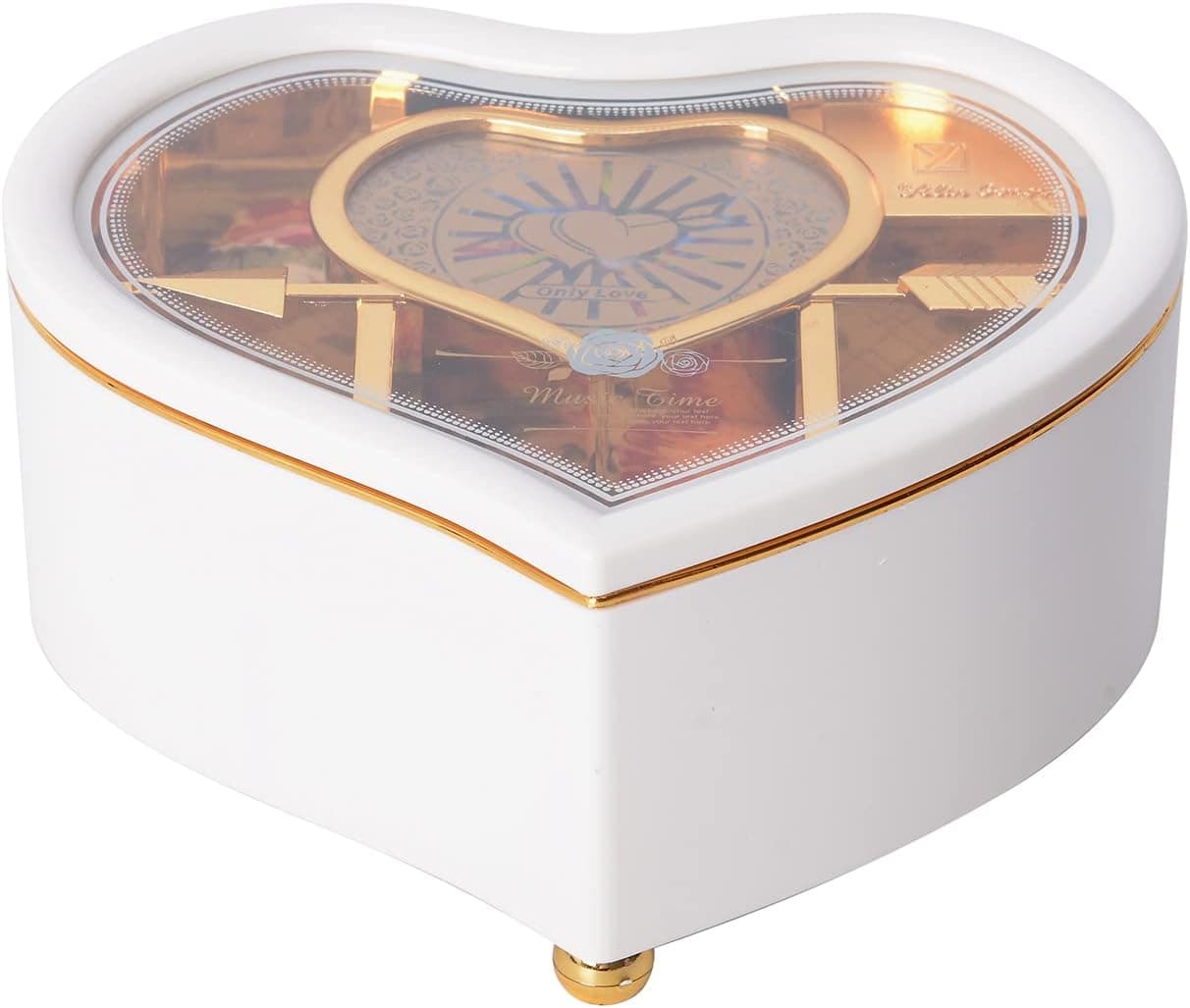 Shop LC Heart White Musical Travel Jewelry Box Organizer Tray Dancing Ballerina Jewelry Small Case Memory Box Birthday Gifts for Daughter