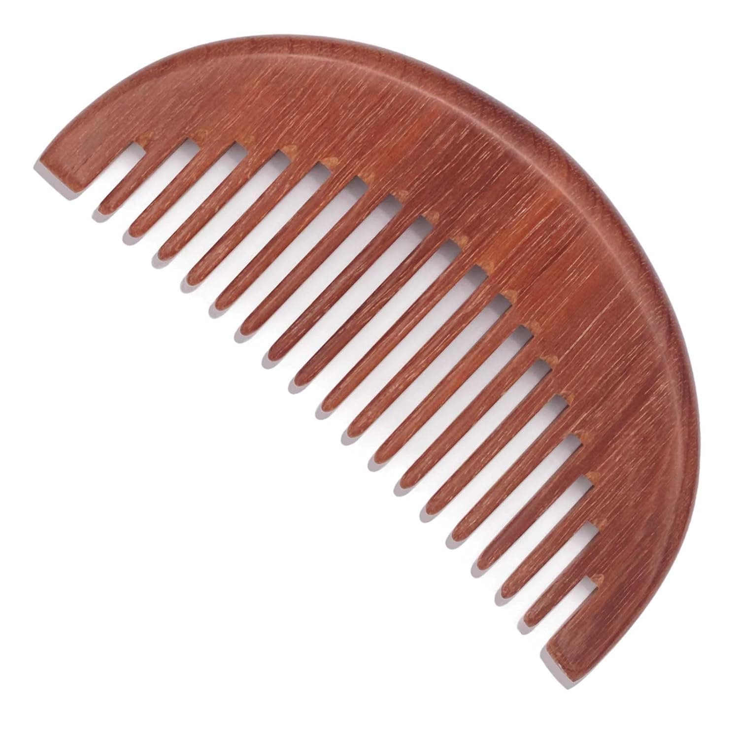 Moreinday Wooden Comb Wide Tooth Pocket Comb Hair Comb Detangler Wood Comb for Men Women - Red