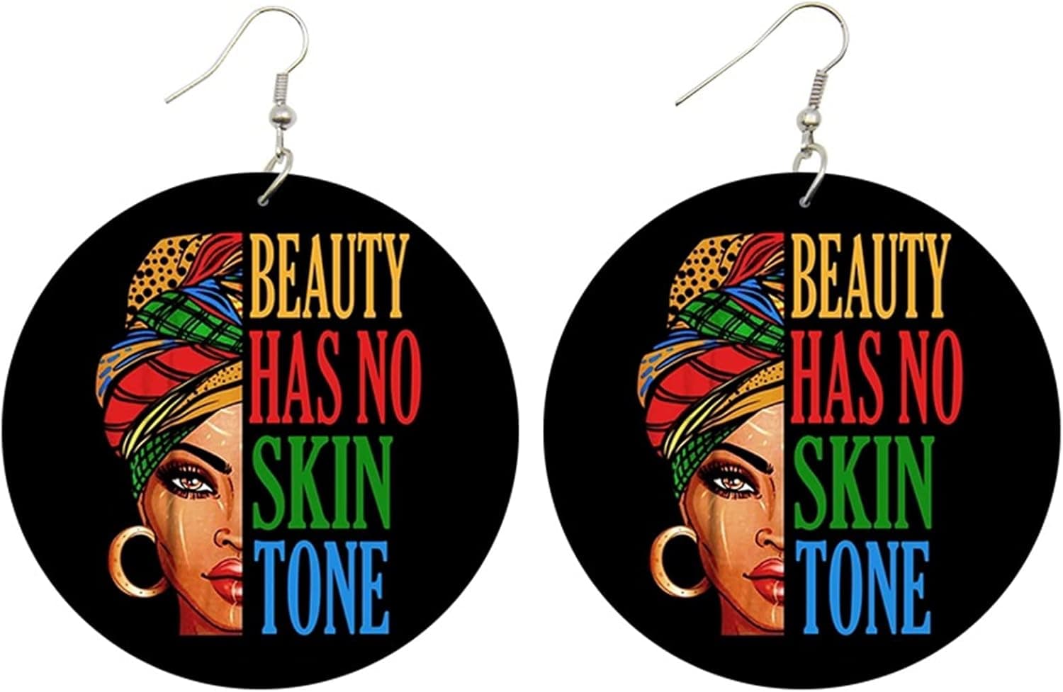 Custom Name Earrings for Women Personalized Drop Earrings for Women Fashion African Personality Girls Painted Pattern Wooden Pendant Ethnic Girls Gifts Prom Party Customize