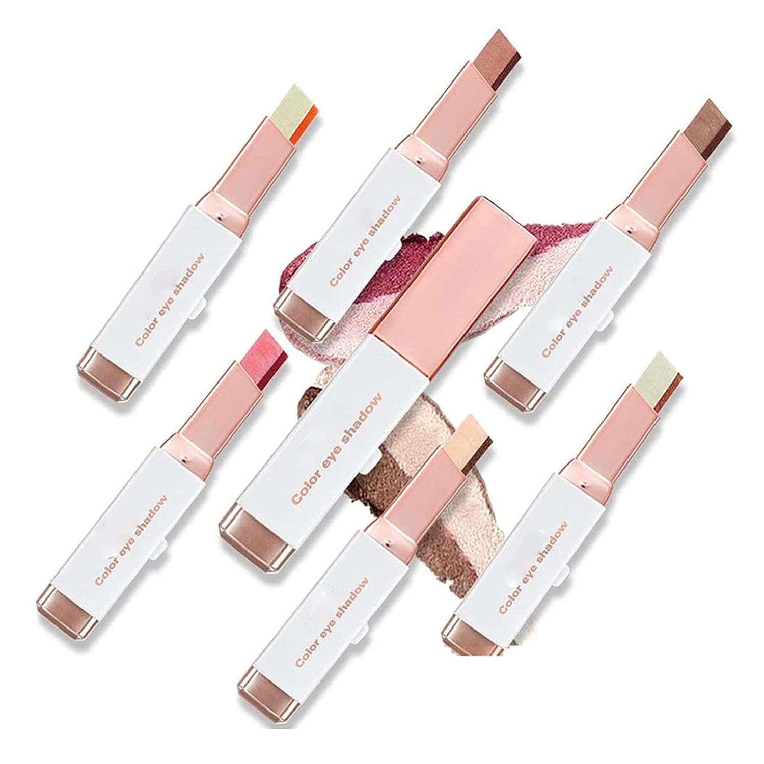 Dragon Honor Two-Tone Eyeshadow Stick/Eye Shadow Stick Waterproof Double Colors Gradient Shimmer Eyeshadow Pen (2#)