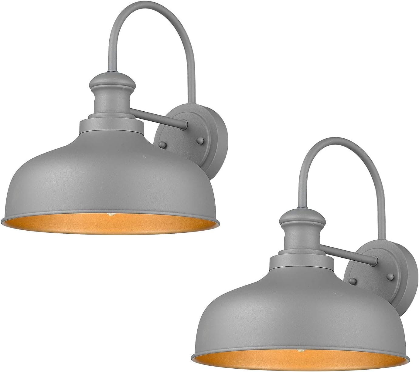 redeast Outdoor Farmhouse Wall Lights, Outdoor Wall Light Fixture, Exterior Wall Sconces, Industrial Outdoor barn Lighting for Porch, Patio, Garden,Balcony (Grey, 2 Pack)