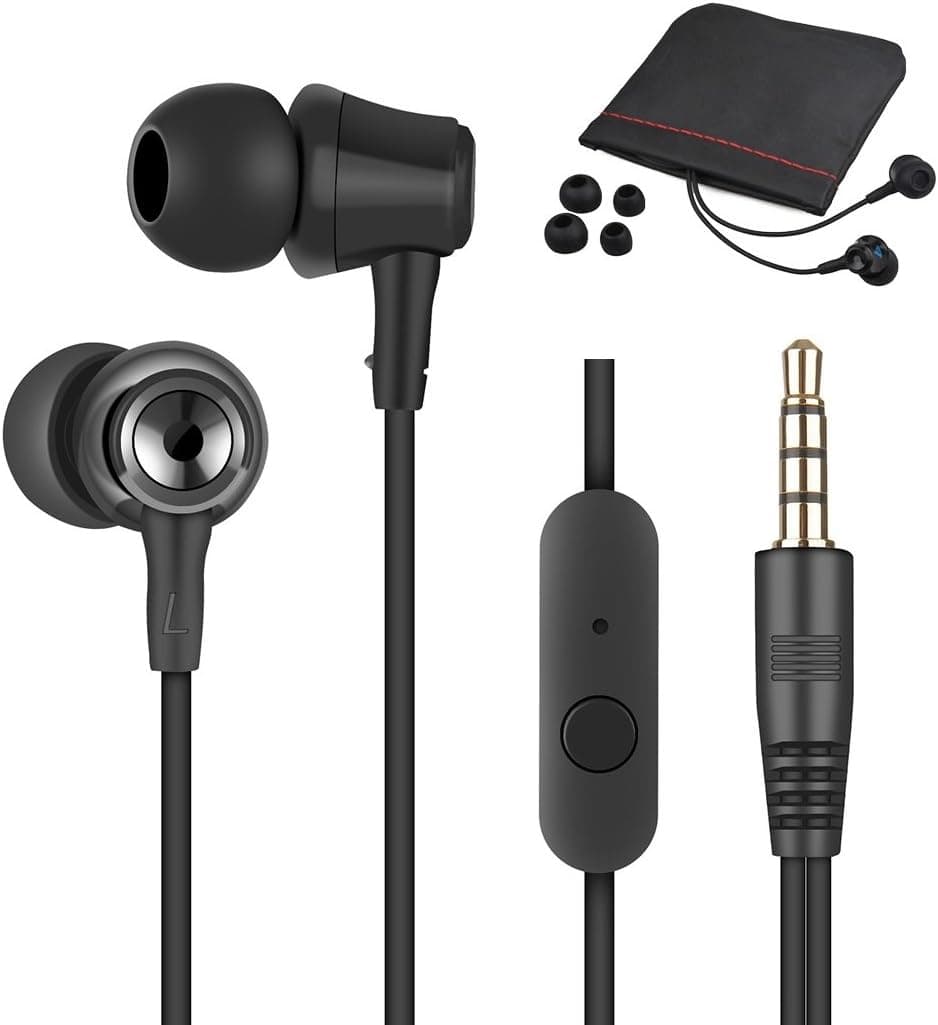 EINSKEY Earphones in Ear Headphones Earbuds with Microphone with Pouch Bag for iPhone Android Smartphone Tablet Laptop